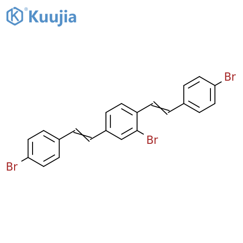 Benzene, 2-bromo-1,4-bis[2-(4-bromophenyl)ethenyl]- structure