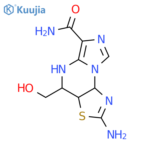 Imidazo[1,5-a]thiazolo[5,4-e]pyrimidine-6-carboxamide, 2-amino-3a,4,5,9a-tetrahydro-4-(hydroxymethyl)-, (3aR,4S,9aR)-rel- structure