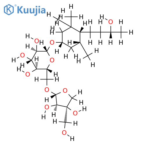 (3S,5R,6S,9R)-megastigmane-3,9-diol 3-O-beta-D-(6'-O-beta-D-apiofuranosyl)glucopyranoside structure