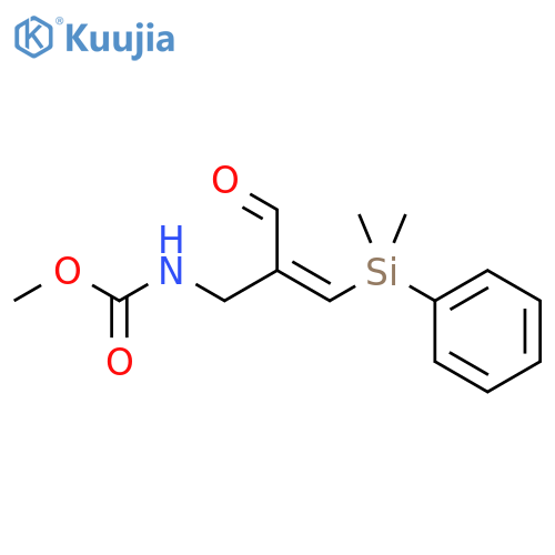 Carbamic acid, [3-(dimethylphenylsilyl)-2-formyl-2-propenyl]-, methyl ester, (Z)- (9CI) structure