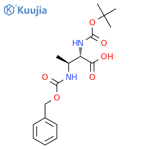 (2S,3S)-2-(tert-Butoxycarbonylamino)-3-(benzyloxycarbonylamino)butanoic acid structure