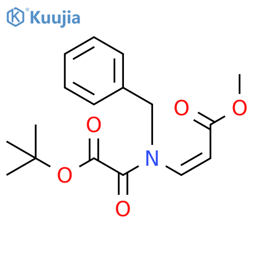 2-Propenoic acid,3-[[(1,1-dimethylethoxy)oxoacetyl](phenylmethyl)amino]-, methyl ester,(Z)- structure