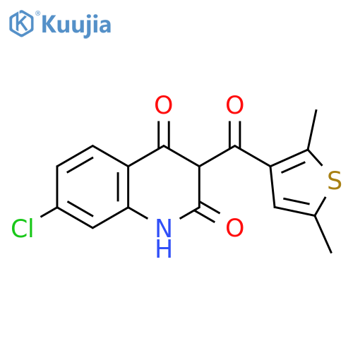 2,4(1H,3H)-Quinolinedione,7-chloro-3-[(2,5-dimethyl-3-thienyl)carbonyl]- structure