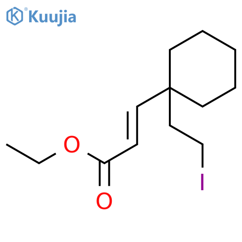 2-Propenoic acid, 3-[1-(2-iodoethyl)cyclohexyl]-, ethyl ester, (E)- structure