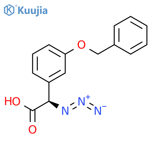 Benzeneacetic acid, α-azido-3-(phenylmethoxy)-, (R)- (9CI) structure