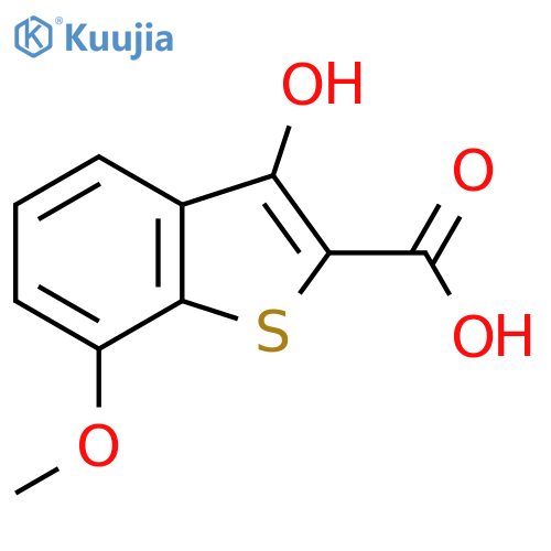3-Hydroxy-7-methoxy-benzo[b]thiophene-2-carboxylic acid structure