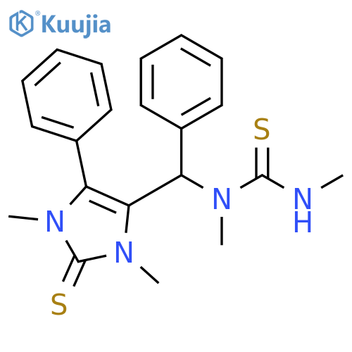 Thiourea,N-[(2,3-dihydro-1,3-dimethyl-5-phenyl-2-thioxo-1H-imidazol-4-yl)phenylmethyl]-N,N'-dimethyl- structure