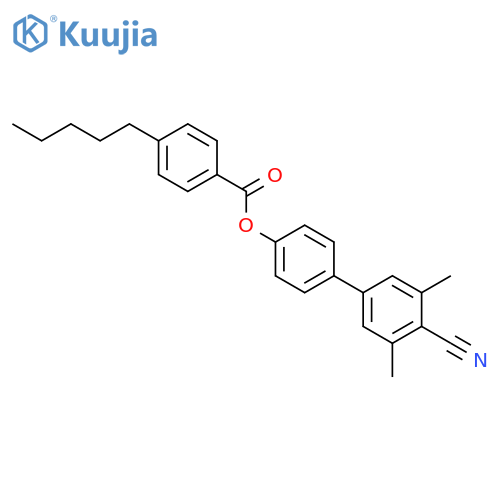 Benzoic acid, 4-pentyl-, 4'-cyano-3',5'-dimethyl[1,1'-biphenyl]-4-yl ester structure
