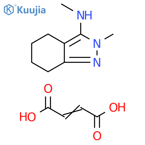 (2E)-but-2-enedioic acid N,2-dimethyl-4,5,6,7-tetrahydro-2H-indazol-3-amine structure