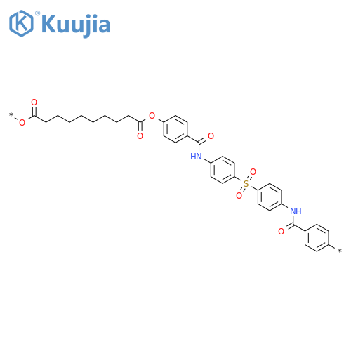 Poly[oxy(1,10-dioxo-1,10-decanediyl)oxy-1,4-phenylenecarbonylimino-1,4-phenylenesulfonyl-1,4-phenyleneiminocarbonyl-1,4-phenylene] structure
