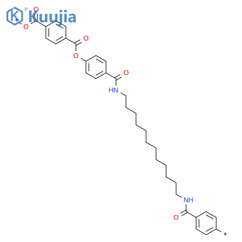 Poly(oxycarbonyl-1,4-phenylenecarbonyloxy-1,4-phenylenecarbonylimino-1,12-dodecanediyliminocarbonyl-1,4-phenylene) structure