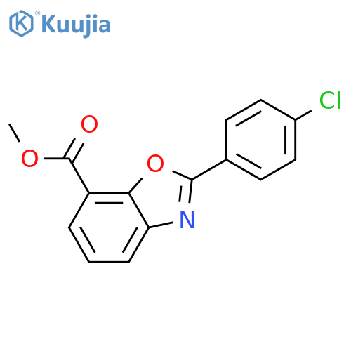 7-Benzoxazolecarboxylic acid, 2-(4-chlorophenyl)-, methyl ester structure