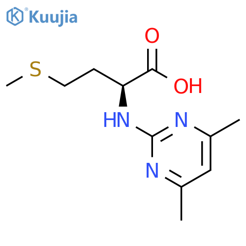 (S)-2-((4,6-dimethylpyrimidin-2-yl)amino)-4-(methylthio)butanoic acid structure