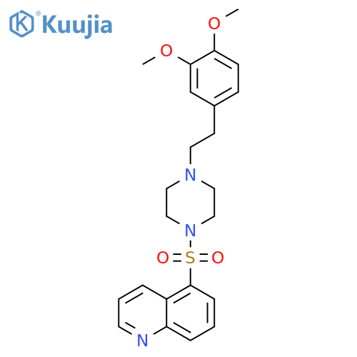 Piperazine, 1-[2-(3,4-dimethoxyphenyl)ethyl]-4-(5-quinolinylsulfonyl)- structure