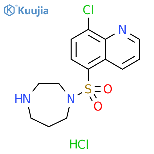 1H-1,4-Diazepine, 1-[(8-chloro-5-quinolinyl)sulfonyl]hexahydro-,monohydrochloride structure