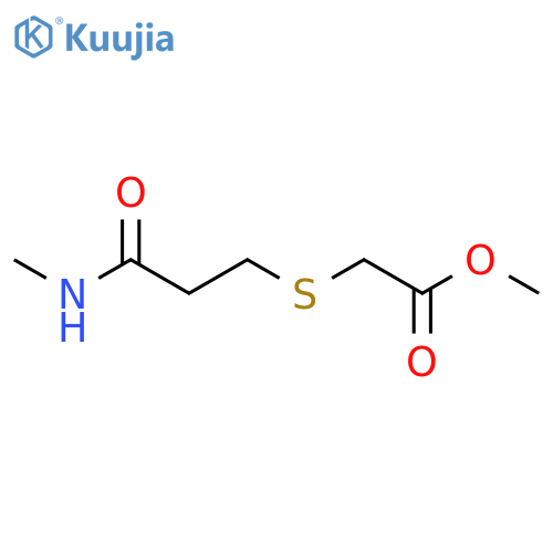 Acetic acid, [[3-(methylamino)-3-oxopropyl]thio]-, methyl ester structure