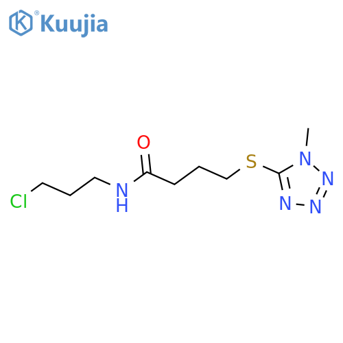 Butanamide, N-(3-chloropropyl)-4-[(1-methyl-1H-tetrazol-5-yl)thio]- structure