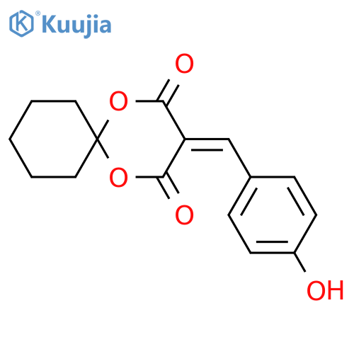 1,5-Dioxaspiro[5.5]undecane-2,4-dione, 3-[(4-hydroxyphenyl)methylene]- structure