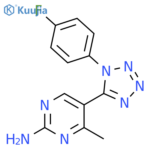 2-Pyrimidinamine, 5-[1-(4-fluorophenyl)-1H-tetrazol-5-yl]-4-methyl- structure