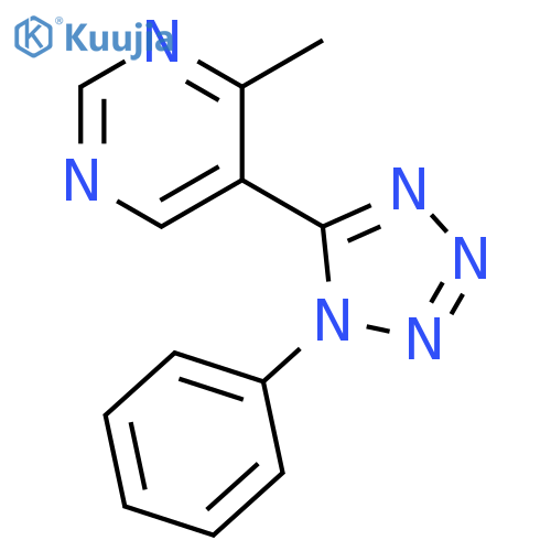 Pyrimidine, 4-methyl-5-(1-phenyl-1H-tetrazol-5-yl)- structure
