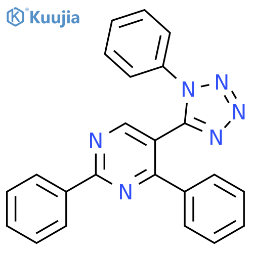 Pyrimidine, 2,4-diphenyl-5-(1-phenyl-1H-tetrazol-5-yl)- structure