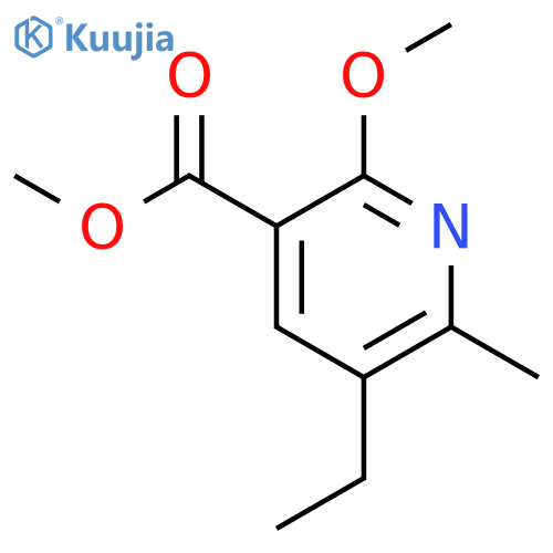 3-Pyridinecarboxylic acid, 5-ethyl-2-methoxy-6-methyl-, methyl ester structure