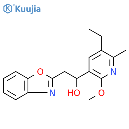 2-Benzoxazoleethanol, α-(5-ethyl-2-methoxy-6-methyl-3-pyridinyl)- structure