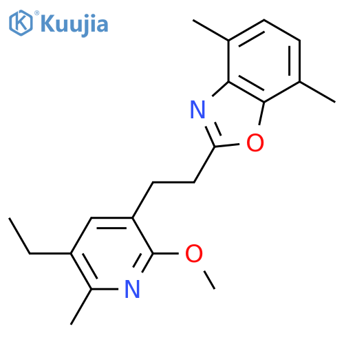 Benzoxazole,2-[2-(5-ethyl-2-methoxy-6-methyl-3-pyridinyl)ethyl]-4,7-dimethyl- structure
