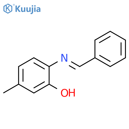 Phenol, 5-methyl-2-[(E)-(phenylmethylene)amino]- structure