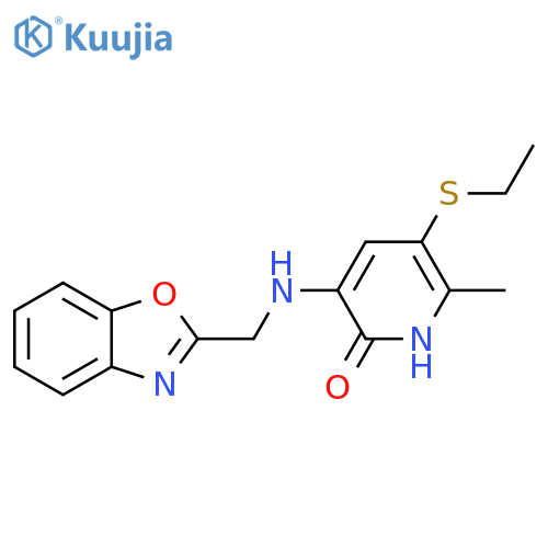 2(1H)-Pyridinone,3-[(2-benzoxazolylmethyl)amino]-5-(ethylthio)-6-methyl- structure