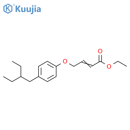 2-Butenoic acid, 4-[4-(2-ethylbutyl)phenoxy]-, ethyl ester structure