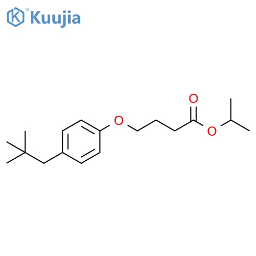 Butanoic acid, 4-[4-(2,2-dimethylpropyl)phenoxy]-, 1-methylethyl ester structure