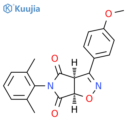 4H-Pyrrolo[3,4-d]isoxazole-4,6(5H)-dione,5-(2,6-dimethylphenyl)-3a,6a-dihydro-3-(4-methoxyphenyl)-, cis- structure