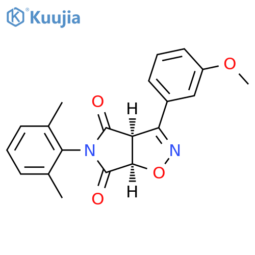 4H-Pyrrolo[3,4-d]isoxazole-4,6(5H)-dione,5-(2,6-dimethylphenyl)-3a,6a-dihydro-3-(3-methoxyphenyl)-, cis- structure
