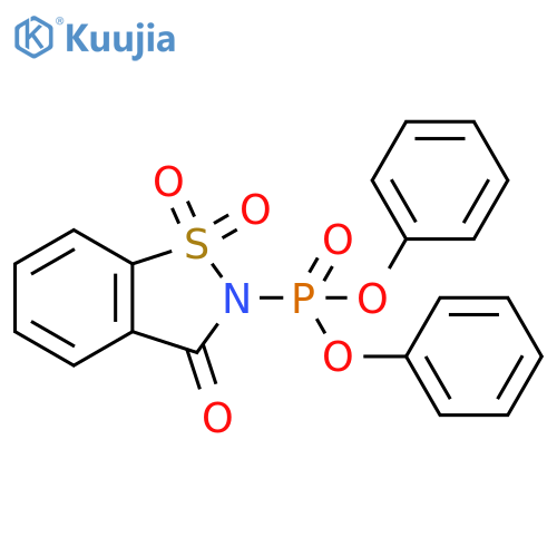 Phosphonic acid, (1,1-dioxido-3-oxo-1,2-benzisothiazol-2(3H)-yl)-,diphenyl ester structure