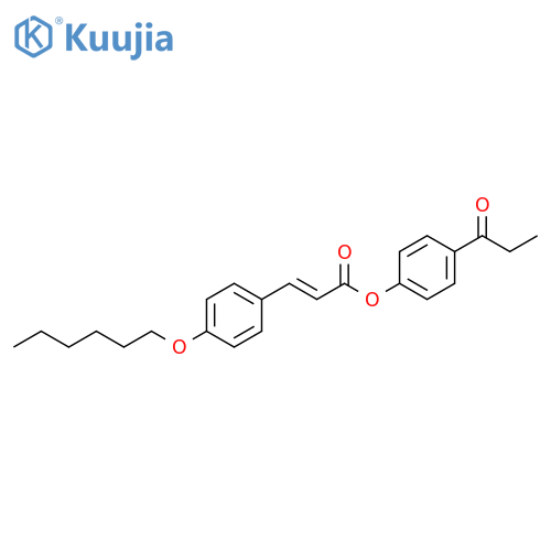 2-Propenoic acid, 3-[4-(hexyloxy)phenyl]-, 4-(1-oxopropyl)phenyl ester,(E)- structure