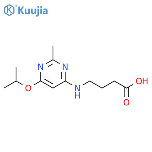 Butanoic acid, 4-[[2-methyl-6-(1-methylethoxy)-4-pyrimidinyl]amino]- structure