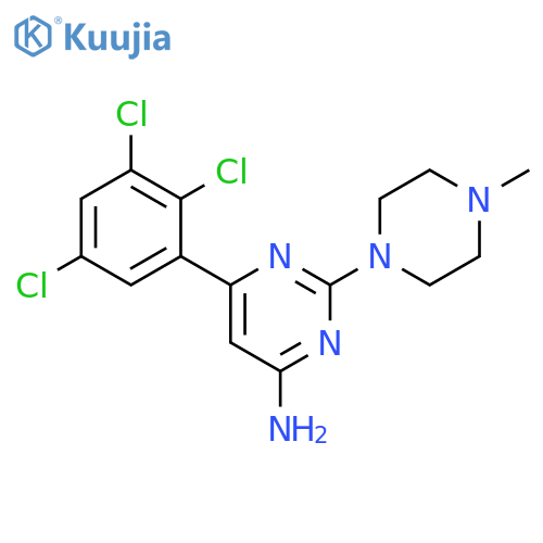 4-Pyrimidinamine, 2-(4-methyl-1-piperazinyl)-6-(2,3,5-trichlorophenyl)- structure