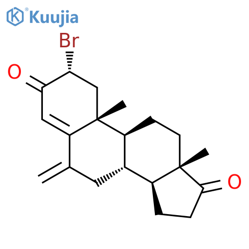Androst-4-ene-3,17-dione, 2-bromo-6-methylene-, (2a)- structure