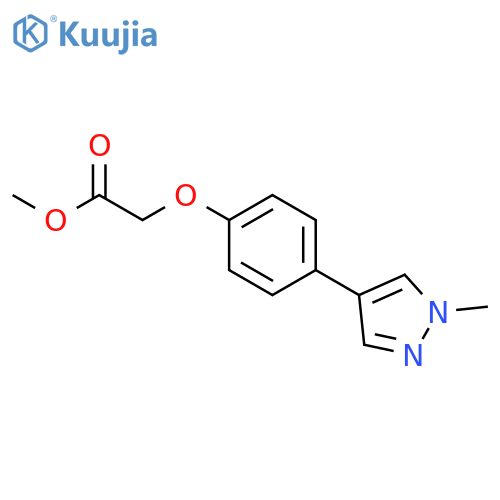 [4-(1-Methyl-1H-pyrazol-4-yl)-phenoxy]-acetic acid methyl ester structure