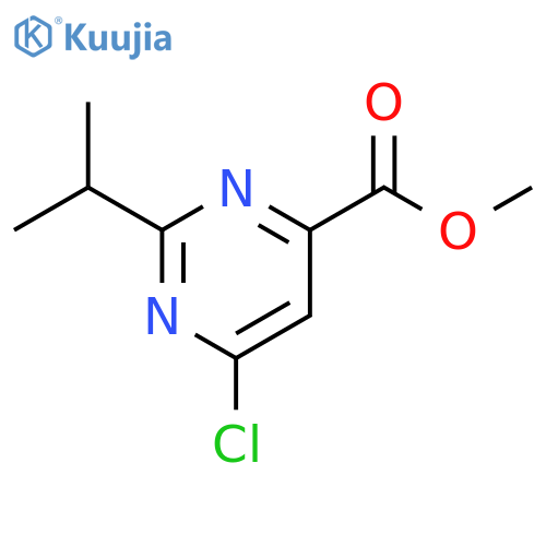 6-Chloro-2-isopropyl-pyrimidine-4-carboxylic acid methyl ester structure