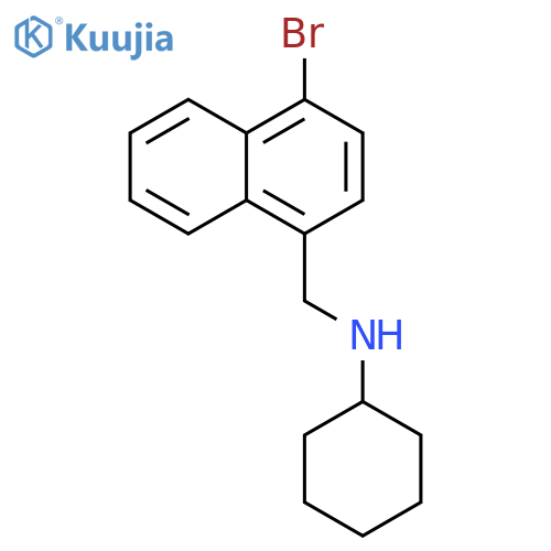 (4-Bromo-naphthalen-1-ylmethyl)-cyclohexyl-amine structure