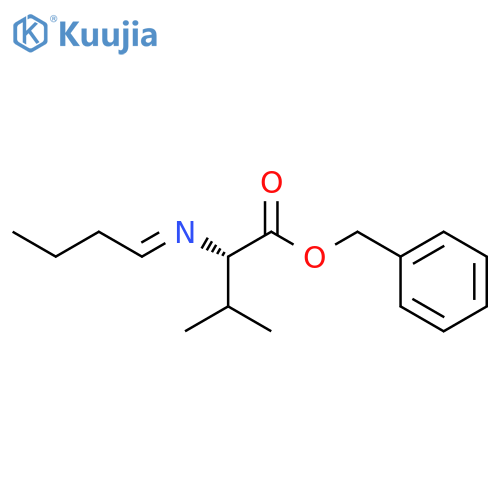 L-Valine, N-butylidene-, phenylmethyl ester, (E)- structure