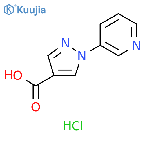 1-(pyridin-3-yl)-1H-pyrazole-4-carboxylic acid hydrochloride structure