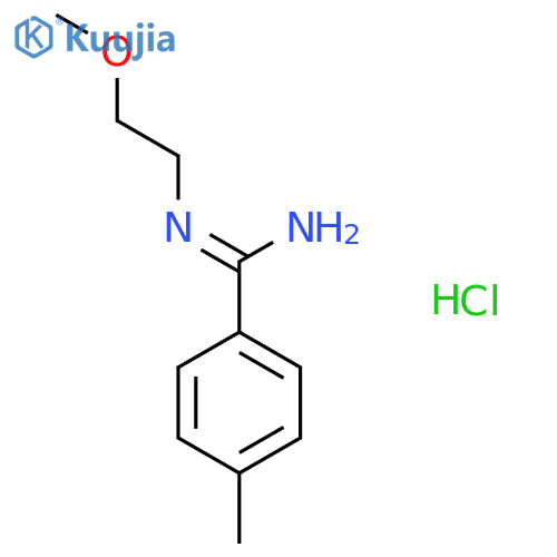 N-(2-Methoxyethyl)-4-methylbenzene-1-carboximidamide hydrochloride structure