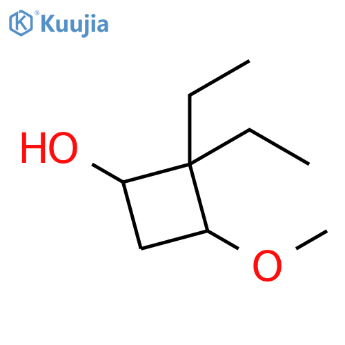 2,2-diethyl-3-methoxycyclobutan-1-ol structure