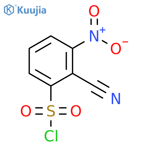 2-cyano-3-nitrobenzene-1-sulfonyl chloride structure