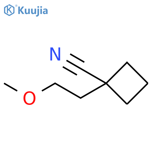 1-(2-methoxyethyl)cyclobutane-1-carbonitrile structure