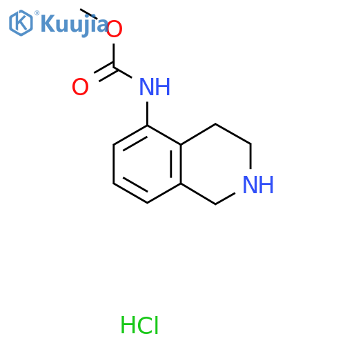 Methyl N-(1,2,3,4-tetrahydroisoquinolin-5-yl)carbamate hydrochloride structure