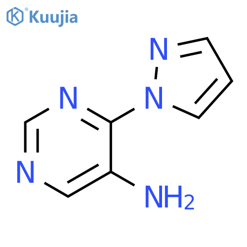 4-(1H-pyrazol-1-yl)pyrimidin-5-amine structure